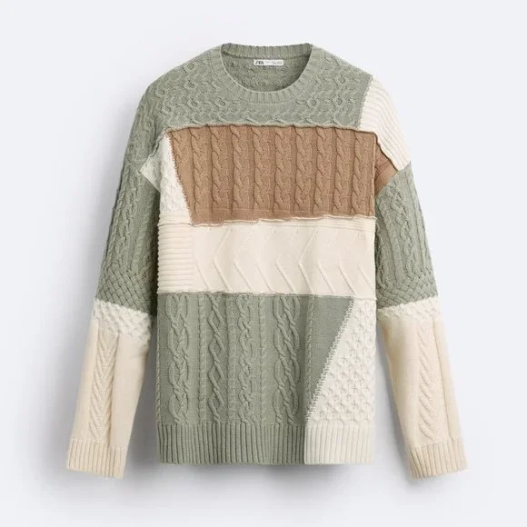 BLOGGER'S FAVE! Zara Colorblock Patchwork Sweater NWT